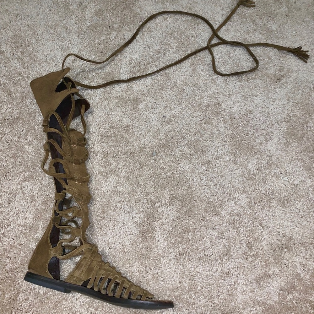 Camel Colored Gladiator Sandal - image 1